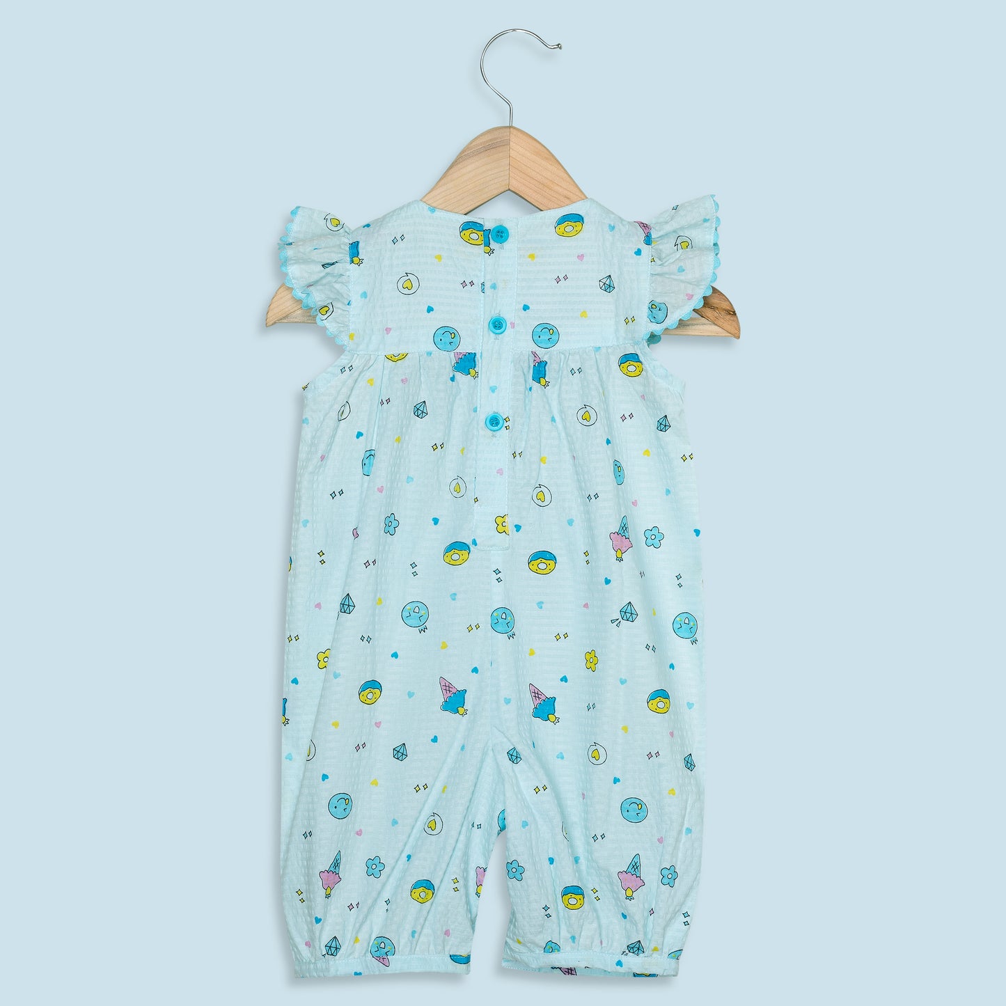 KOPA Ice Cream Print Seersucker Romper