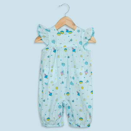 KOPA Ice Cream Print Seersucker Romper