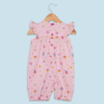 KOPA Ice Cream Print Seersucker Romper