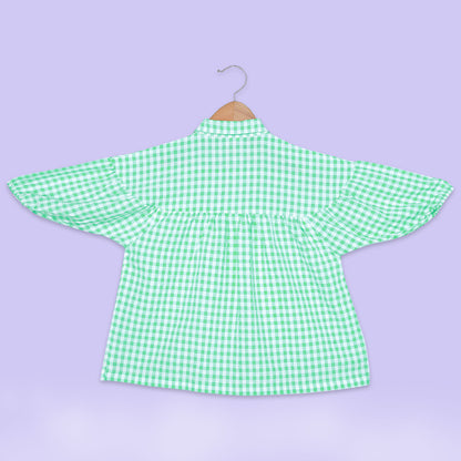 KOPA Seersucker Checks Shirt Dress